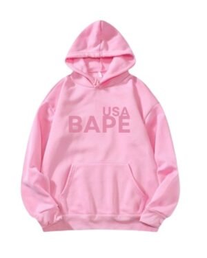 USA BAPE Pink Hoodie