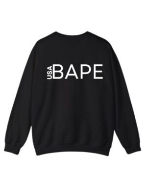 Black USA Bape Crewneck Sweatshirt