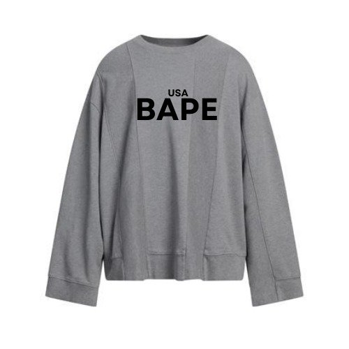 Gray Bape USA Crewneck Sweatshirt