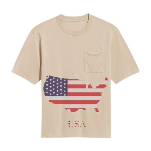 American Flag Map T-Shirt